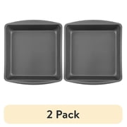 2 pack Mainstays 9 x 9 x 2 Nonstick Square Cake Pan, Gray