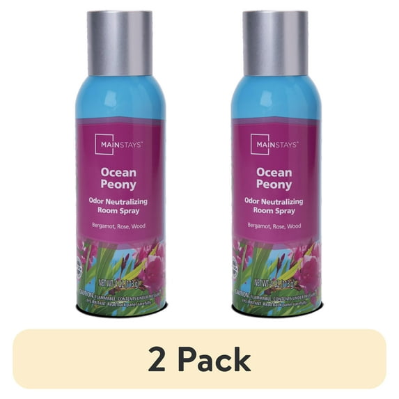 (2 pack) Mainstays Odor Neutralizing Room Spray, Ocean Peony Air Freshner, 4 oz.