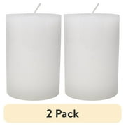 (2 pack) Mainstays Outdoor Citronella Pillar Candles, 8 oz, 2 Pack