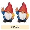 thumbnail image 1 of (2 pack) Mainstays Outdoor Red Blue Peace Gnome Garden Statuary, 6.75 in L x 4.5 in W x 9.75 in H, 1 of 6