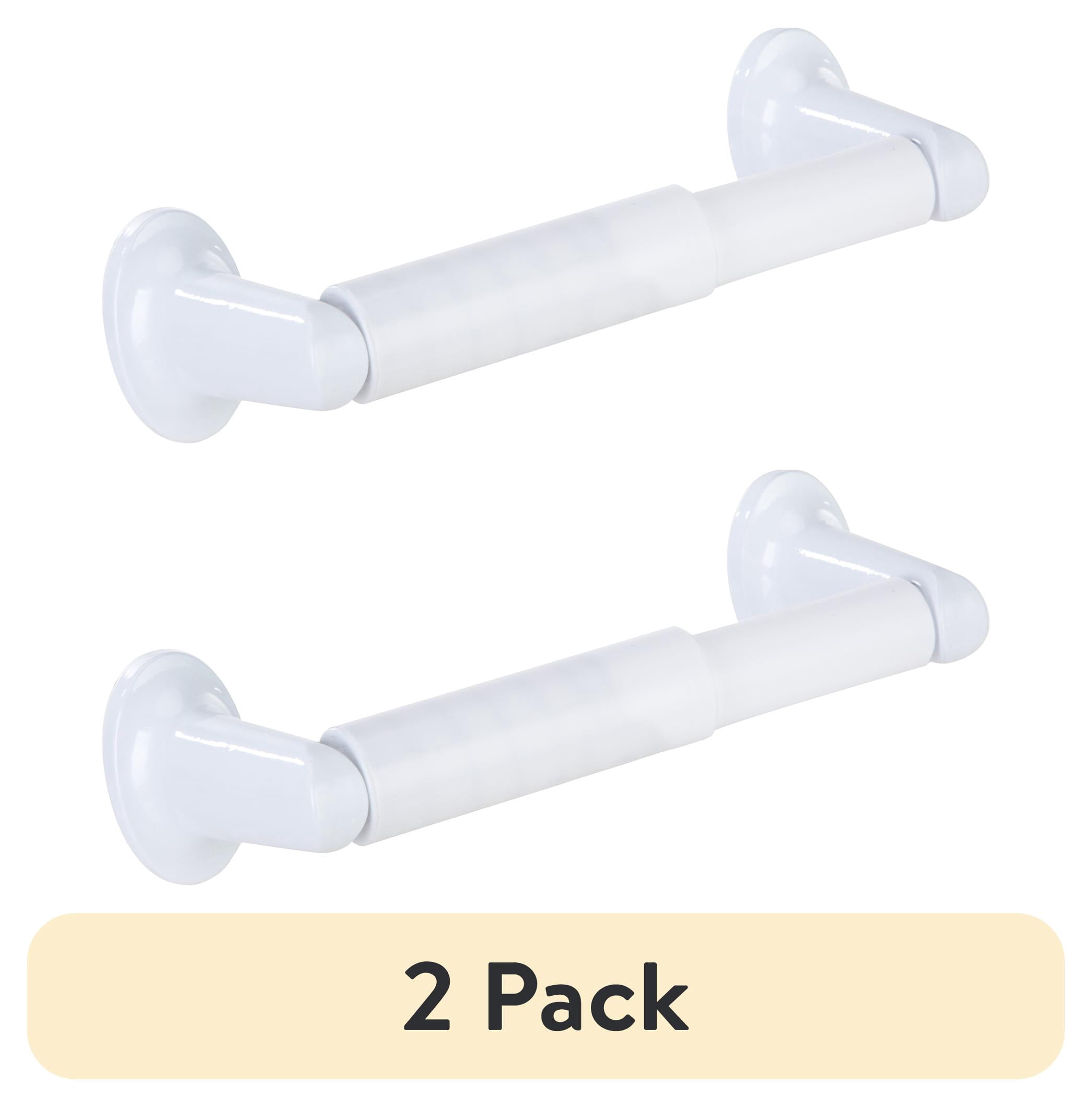 (2 pack) Mainstays White Oval Wall Mount Toilet Paper Holder with Hardware