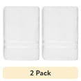 thumbnail image 1 of (2 pack) Mainstays Performance Cotton Bath Towel, Super Soft Quick Dry Fade Resistant, Solid White, 1 of 9