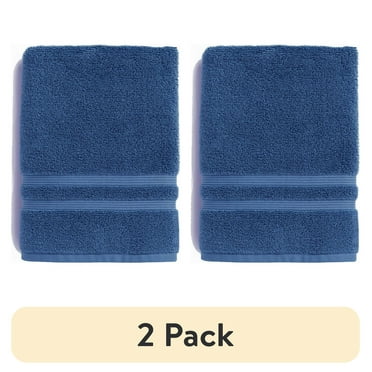 (2 pack) Mainstays Performance Solid Hand Towel, 26" x 16", Indigo