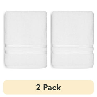 (2 pack) Mainstays Performance Solid Hand Towel, 26" x 16", White
