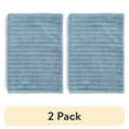 thumbnail image 1 of (2 pack) Mainstays Performance Textured Bath Sheet, 30" x 62", Blue Linen, 1 of 8