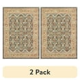 thumbnail image 1 of (2 pack) Mainstays Persian Border Medallion Loop Print Rust Brown Indoor Area Rug, 4' x 5'4", 1 of 9