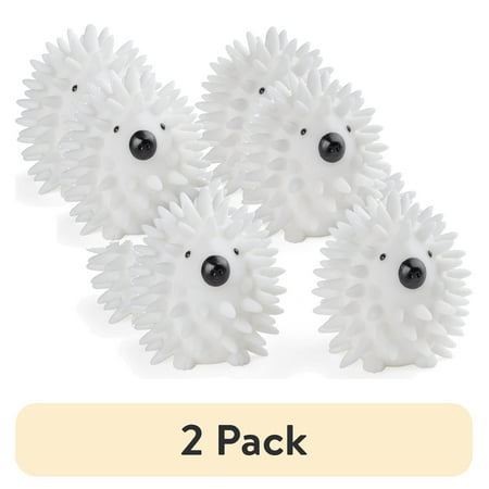 (2 pack) Mainstays Plastic Dryer Balls, Anti-Static Tumble Design, Reusable, 4-Count