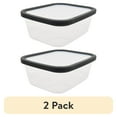 thumbnail image 1 of (2 pack) Mainstays Plastic Durable Food Storage Container , 11.9 Cup, Gray, 2 Pieces, 1 of 7