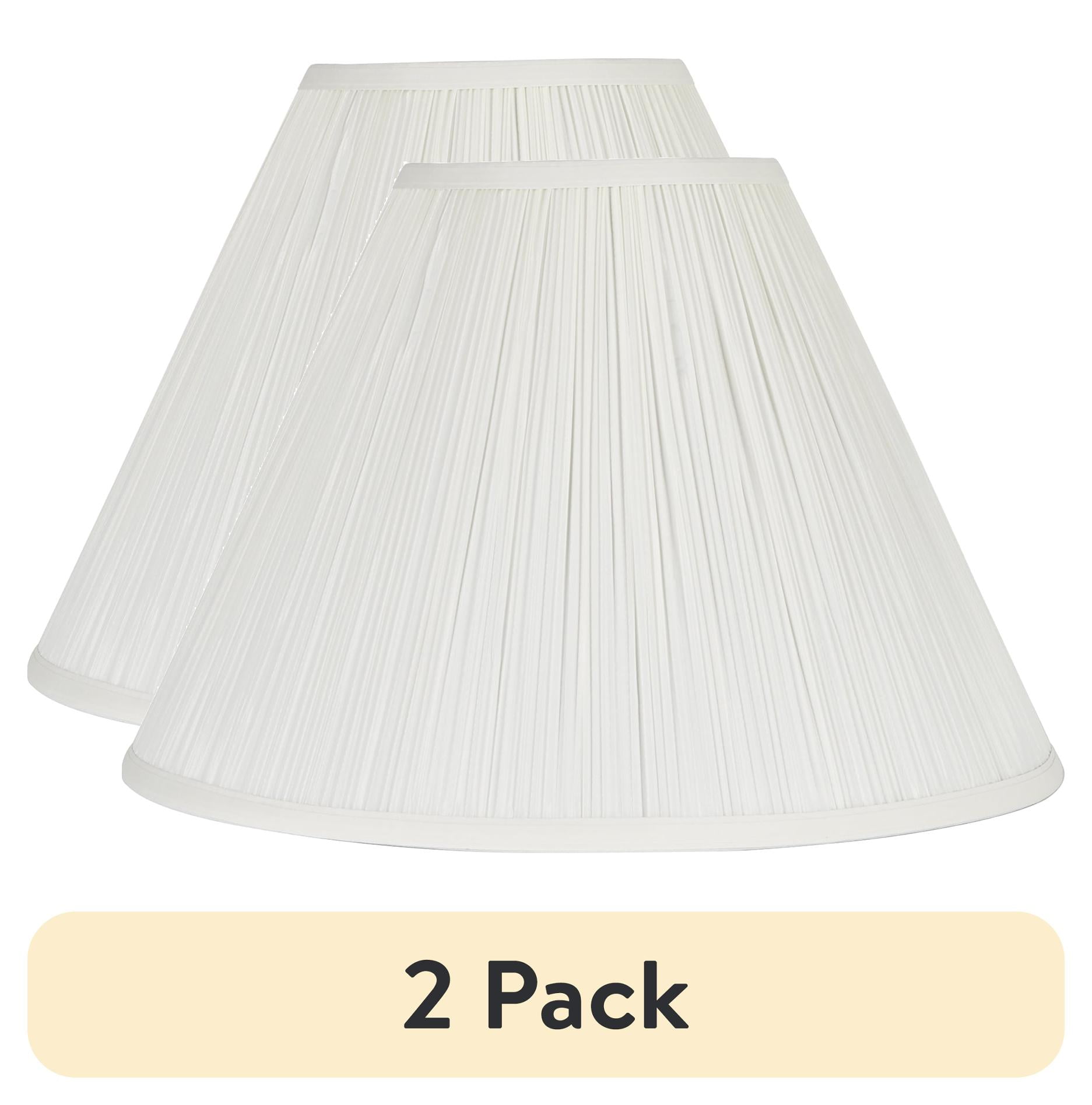 (2 pack) Mainstays Pleat Empire Table Lamp Shade, off-White
