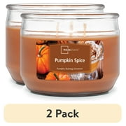 (2 pack) Mainstays Pumpkin Spice Scented 3-Wick Candle, 11.5 oz