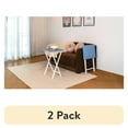 thumbnail interactive-video image 1 of (2 pack) Mainstays Modern Indoor Folding Tray Table Set of 2, Seaside Finish, Solid Rubberwood, 19 x 14.5 x 26 Inches, 1 of 15