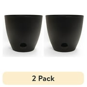 indoor plant pots with saucers Large Minute Ceramic Plant Pot & Saucer — Green Layer