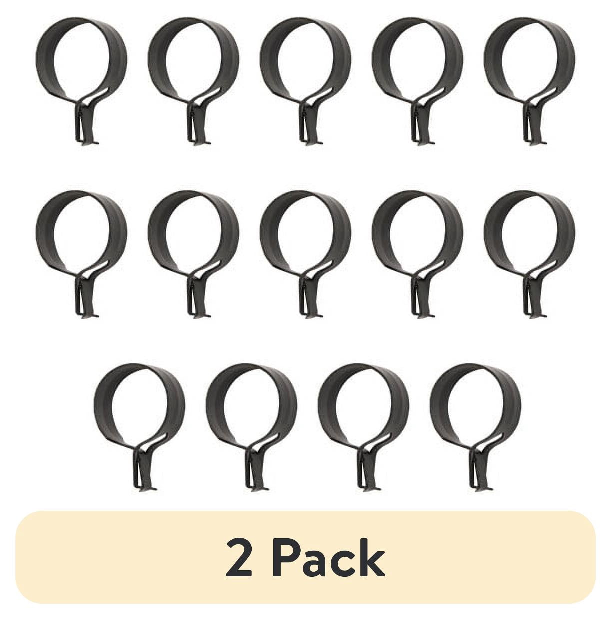 Using Clip Rings (2 pack) Mainstays Café Curtain Clip Rings, 14 pack, Bronze - Walmart.com