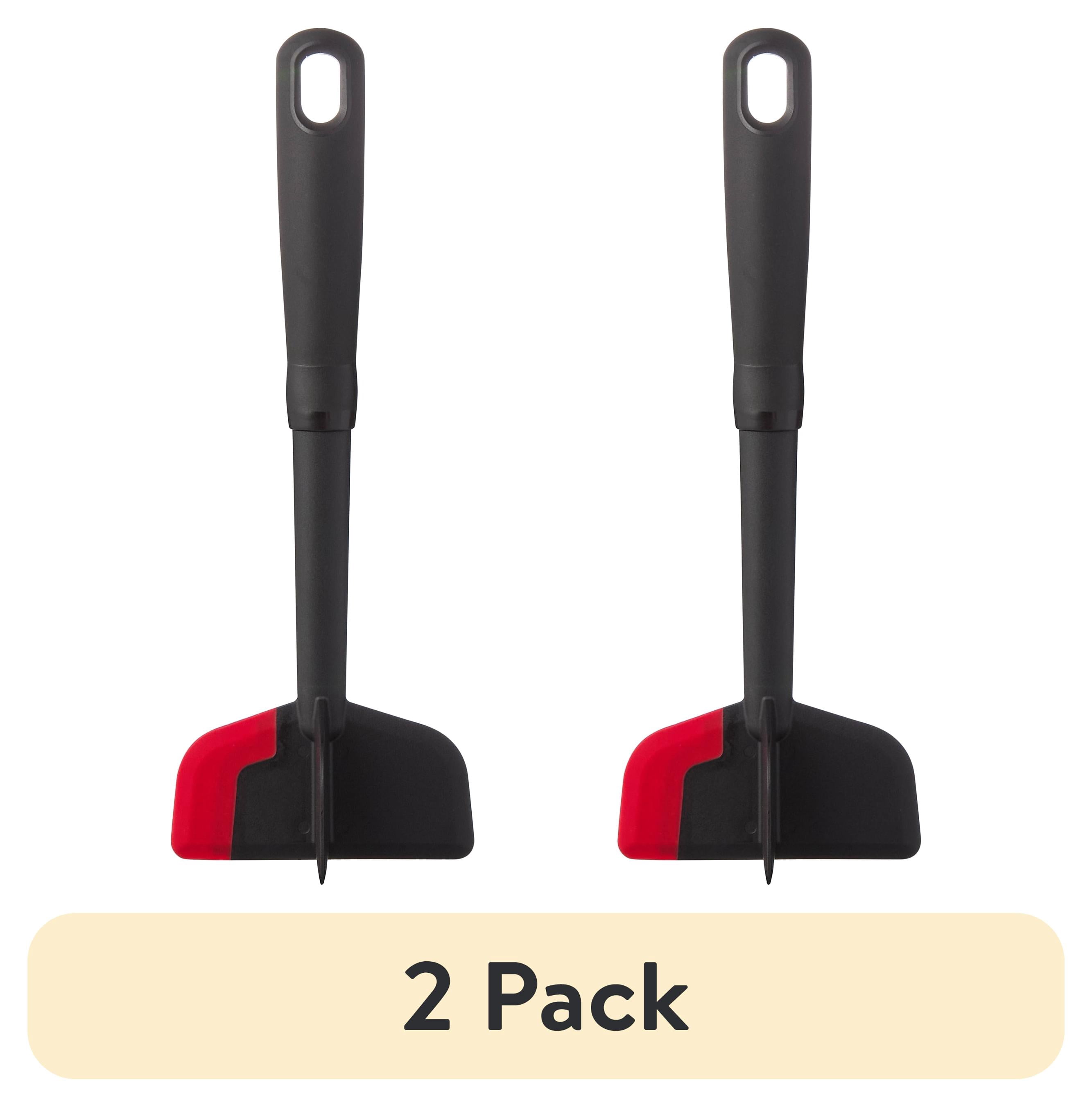 (2 pack) Mainstays Silicone Meat Masher and Chopper, Black
