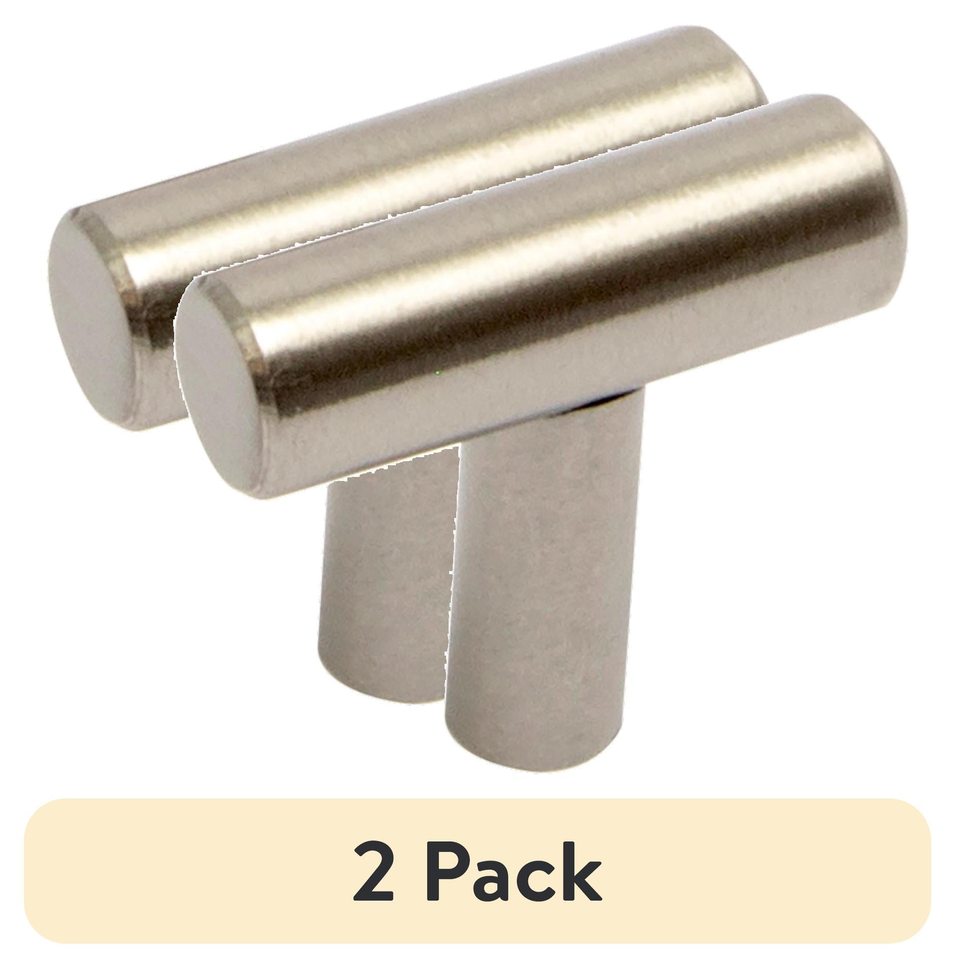 (2 pack) Mainstays Simple Round 1-1/4 in. (32 mm) Stainless Steel Cabinet Bar Knob (2-Pack)