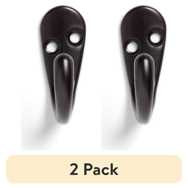 pack) Mainstays, Bronze Finish Metal Hooks, Clutter-Free Hooks