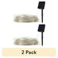 thumbnail image 1 of (2 pack) Mainstays Solar Power 200-Count Warm White Fairy LED Wire String Lights Garden Decorative, 1 of 12