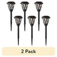 thumbnail image 1 of (2 pack) Mainstays Solar Powered Black Lattice LED Landscape Pathway Light with Glass Lens, 8 Lumens (6 Count), 1 of 11