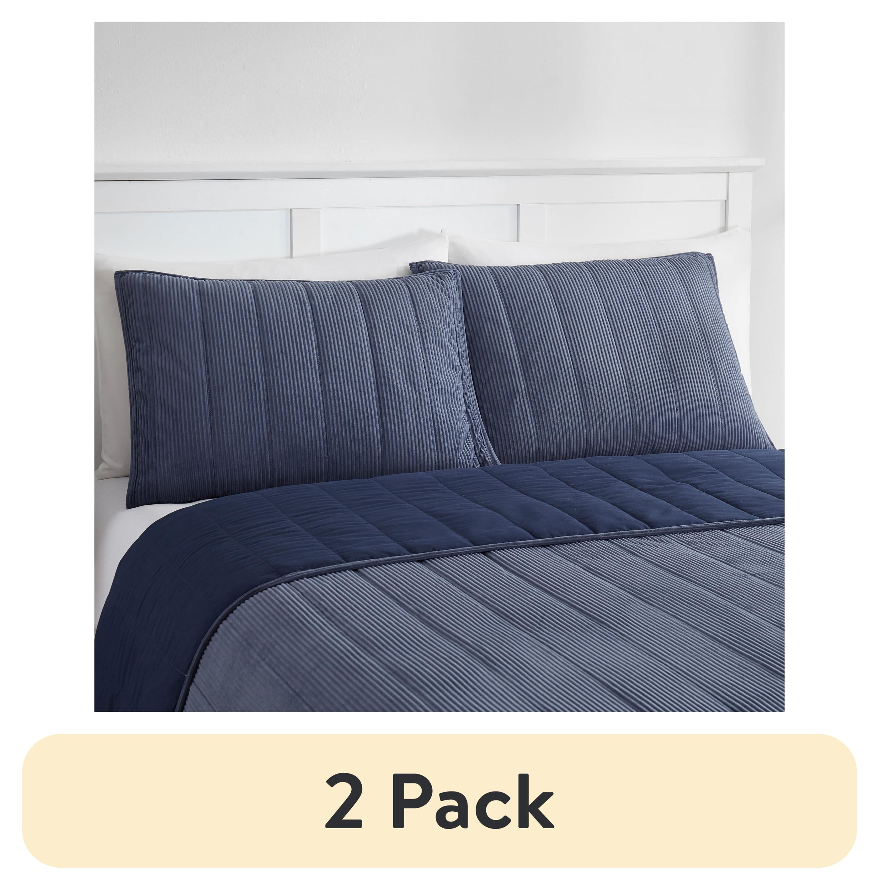 Pillow Navy Blue King Shams Pack) Mainstays Solid Textured - Main Image