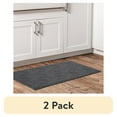 thumbnail interactive-video image 1 of (2 pack) Mainstays Solid High Low Loop Kitchen Mat 18"x 27" Gray Flannel, 1 of 11