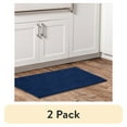 thumbnail image 1 of (2 pack) Mainstays Solid High Low Loop Kitchen Mat 18"x 27" Navy Blue, 1 of 10