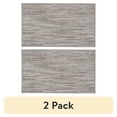 thumbnail image 1 of (2 pack) Mainstays Space Dyed Gray 17"x30" Indoor Area Rug, 1 of 8