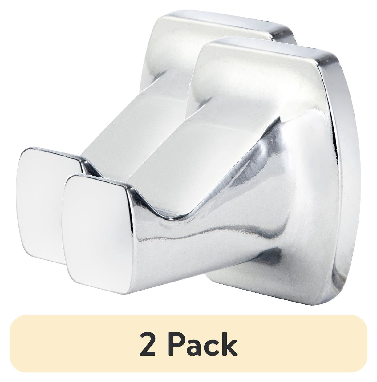 Puro Robe Hook (2 pack) Mainstays Square Wall Mount Robe Hook Chrome Finish with ...
