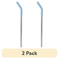 thumbnail image 1 of (2 pack) Mainstays Stainless Steel Straw Set，White，Black，Pink, Blue, 1 of 8