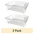 thumbnail image 1 of (2 pack) Mainstays Stainless Steel Kitchen Dish Drying Rack and Drainer, Rust-Resistant Countertop Dish Rack Organizer for Plates, Bowls, Cups and Utensils, 1 of 9