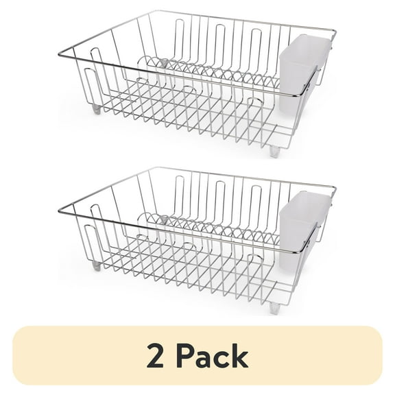 (2 pack) Mainstays Steel Metal Frame Rust Resistant Dish Rack