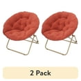 thumbnail image 1 of (2 pack) Mainstays Steel Padded Folding & Stacking Chairs, Red Canyon, 1 of 9