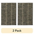 thumbnail interactive-video image 1 of (2 pack) Mainstays Striped Polyester Indoor Scatter Rug, Dark Grey, 30”x45”, 1 of 11