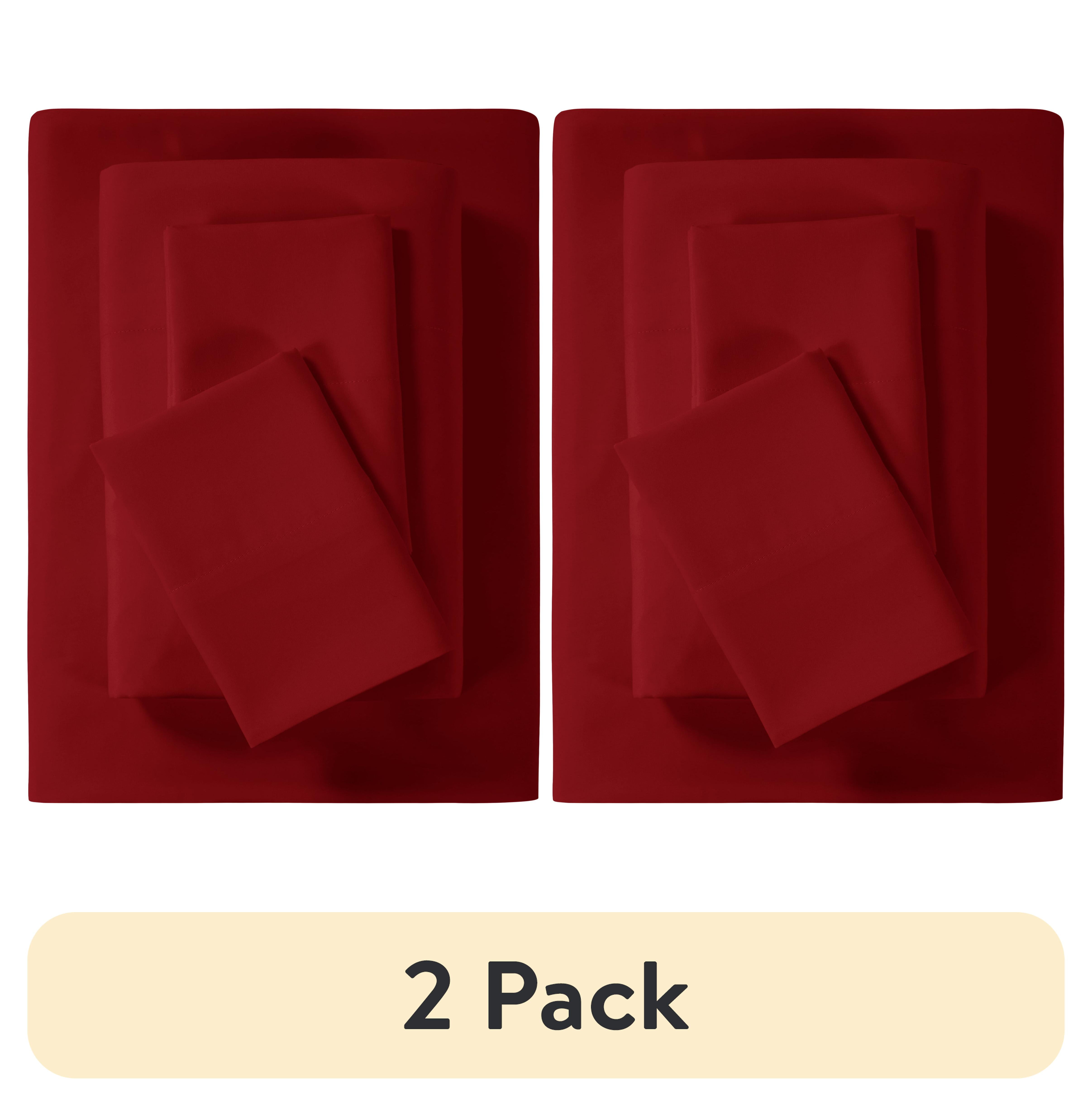 (2 pack) Mainstays Super Soft Brushed Microfiber Bed Sheet Set King