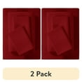 thumbnail image 1 of (2 pack) Mainstays Super Soft Brushed Microfiber Bed Sheet Set, King, Red Sedona, 4 Piece, 1 of 13