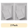 thumbnail image 1 of (2 pack) Mainstays Super Soft Brushed Microfiber Bed Sheet Set, Twin-XL, Grey Stria, 3 Piece, 1 of 12