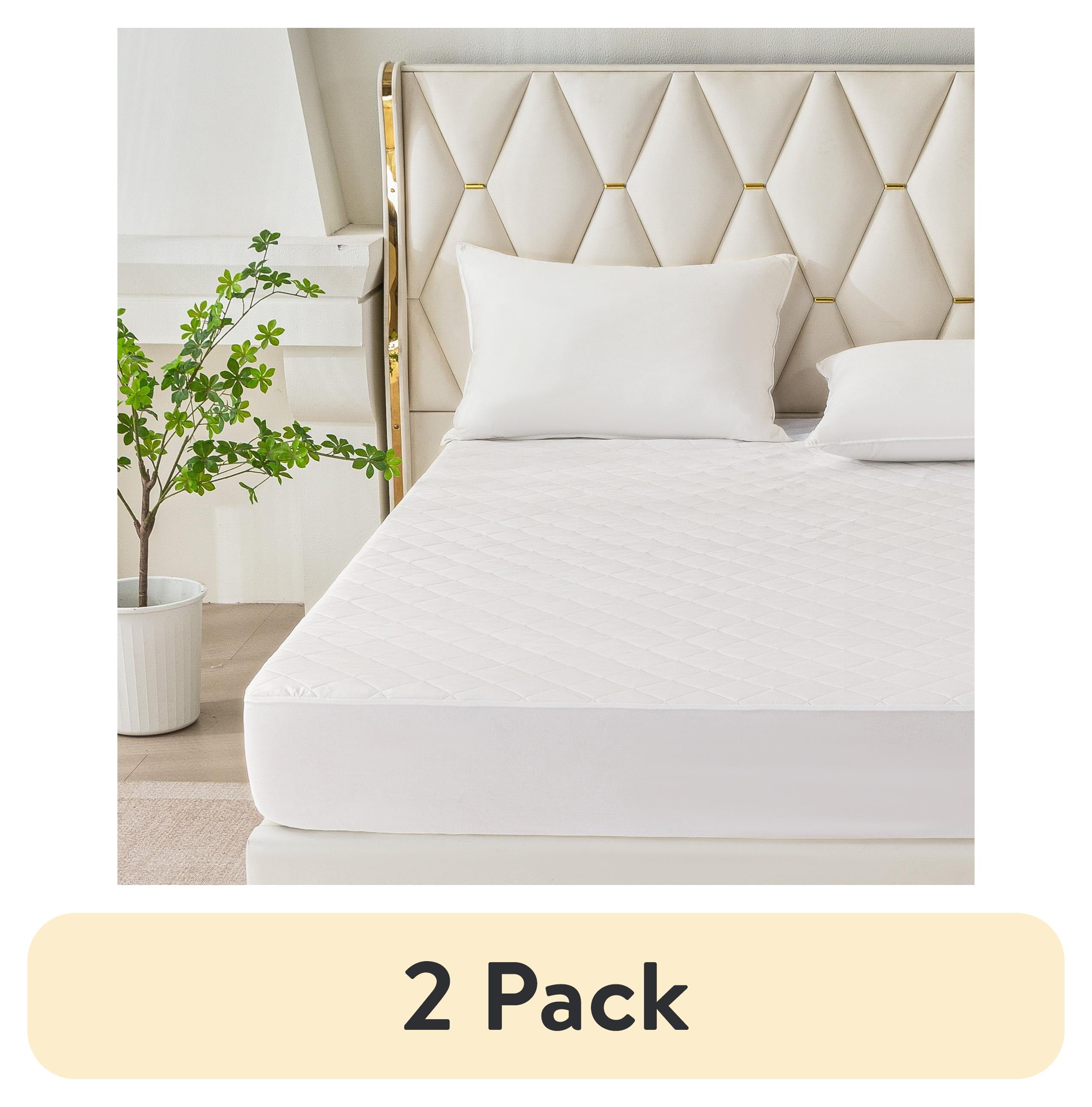 King White Super Soft Quilted Mattress Pad with Antimicrobial Microfiber