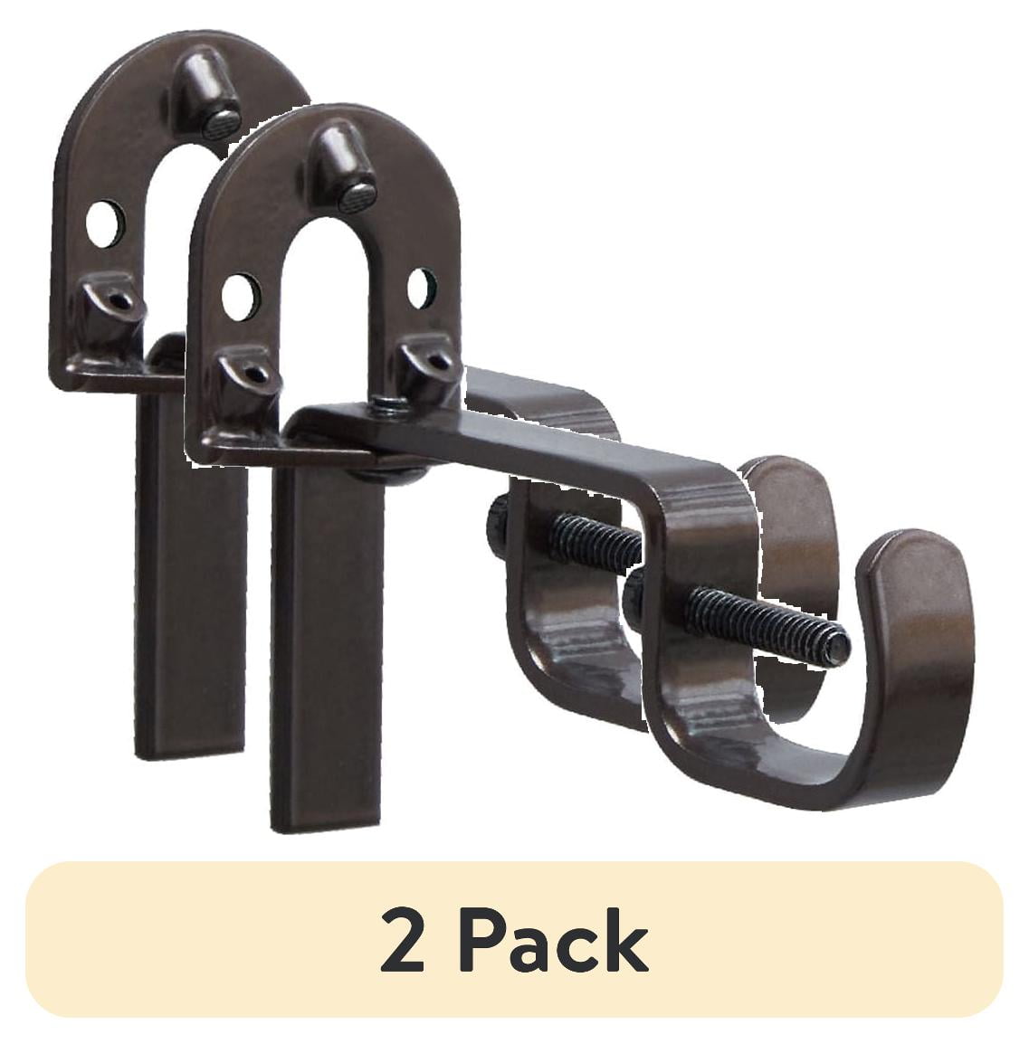 (2 pack) Mainstays SwiftSet™ No Drill Bronze 1/2-1" Curtain Rod Brackets, 2 Count