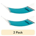 thumbnail image 1 of (2 pack) Mainstays Teal Quilted Double Hammock with Pillow, Green Color, Material Polyester, Tree Hammock, 1 of 6