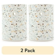(2 pack) Mainstays Tealight Ceramic Warmer, Multi-Colored Terrazzo, 1 Pc