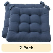 2 pack Mainstays Textured Chair Seat Pad Chair Cushion, Navy Color, 1-Piece, 15.5 x 16