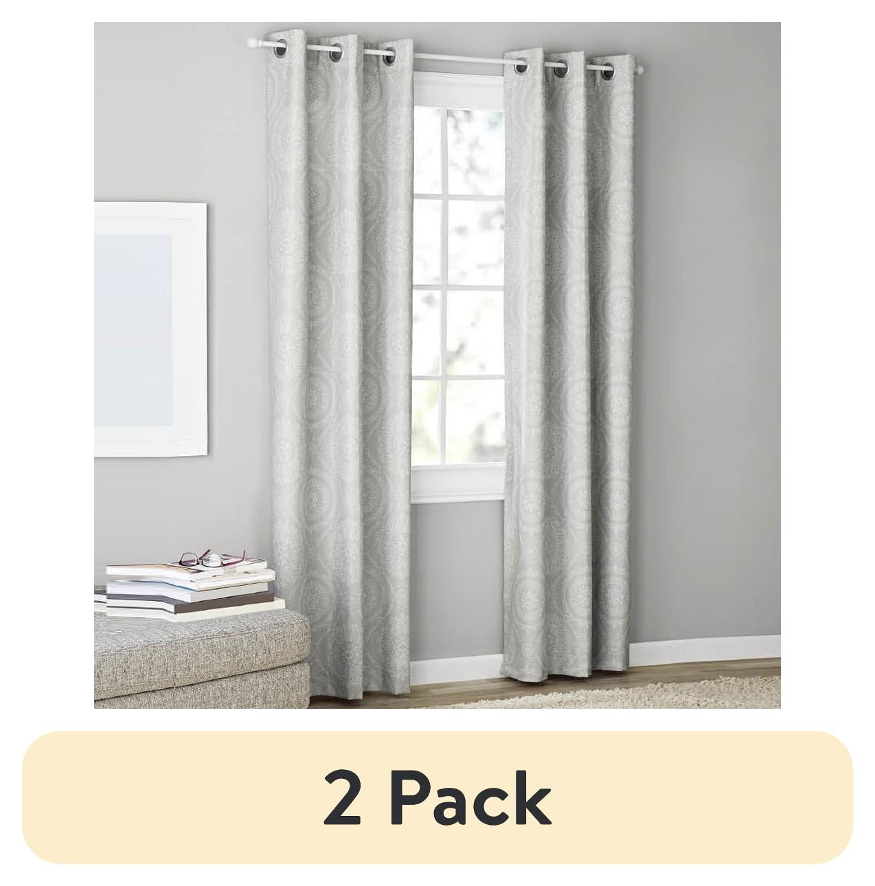 Gray Blackout Grommet Curtain Panel Pair, 84" Length
