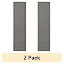 (2 pack) Mainstays Faux Sisal Olefin Runner Rug with Gray Border, 2'6" x 10", Indoor Use