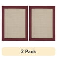 thumbnail image 1 of (2 pack) Mainstays Farmhouse Faux Sisal Olefin Red Border Indoor Area Rug, 4' x 5'4", 1 of 10