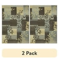 thumbnail image 1 of (2 pack) Mainstays Traditional Leaf Block Gray Print Indoor Area Rug, 7' x 10', 1 of 9
