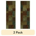 thumbnail image 1 of (2 pack) Mainstays Traditional Leaf Block Multicolor Indoor Hallway Runner Rug, 1'8"x5', 1 of 8