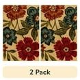thumbnail image 1 of (2 pack) Mainstays Traditional Multicolor Floral Print Indoor Accent Rug, 2'6"x3'10", 1 of 8
