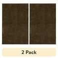 thumbnail image 1 of (2 pack) Mainstays Traditional Solid Brown Suede Shag Indoor Accent Rug, 2'6" x 3'10", 1 of 9