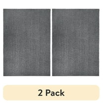 (2 pack) Mainstays Traditional Solid Gray Shag Indoor Area Rug, 3' x 4'8"