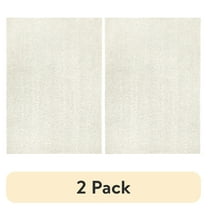 (2 pack) Mainstays Traditional Solid Ivory Shag Indoor Area Rug, 5' x 7'