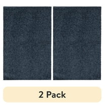 (2 pack) Mainstays Traditional Navy Heather Shag Indoor Accent Rug, 2'6" x 3'10"
